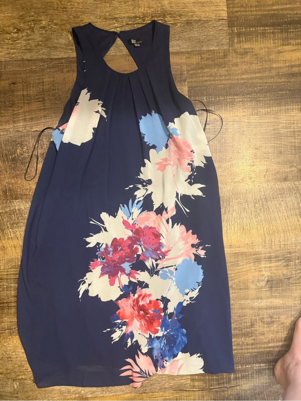 Kut from the Kloth Navy Floral Midi Dress